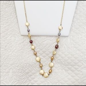 Lia Sophia Gold Beaded Long Necklace